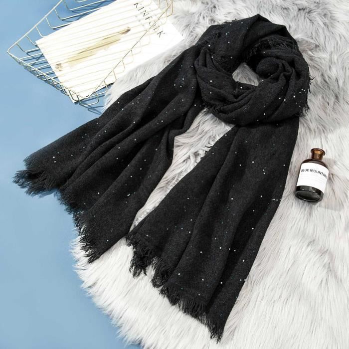 Echarpes Femme Gel Paillettes Argentu00e9es Paillettes