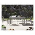 Table extensible de jardin en Aluminium avec plateau en verre - Longueur 140/180 x Hauteur 75 x Largeur 90 cm -JUANIO--1