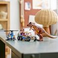 Jeu de construction LEGO 76941 Jurassic World - Chasse du Carnotaurus - Enfant 7 Ans - Hélicoptère et Pick up-1
