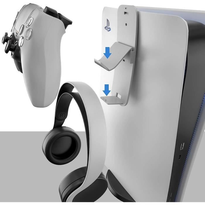 Manette de Jeu et Casque Support de Suspension pour Manette PS5 / PS4 /  Nintendo Switch/Xbox One avec Double Bande Adhésive 3M Blanc - Cdiscount  Informatique