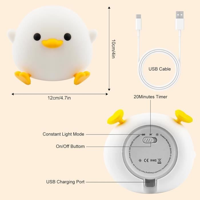 Veilleuse Enfant Veilleuse Bébé, Mouette Mignonne Veilleuse Bebe,7