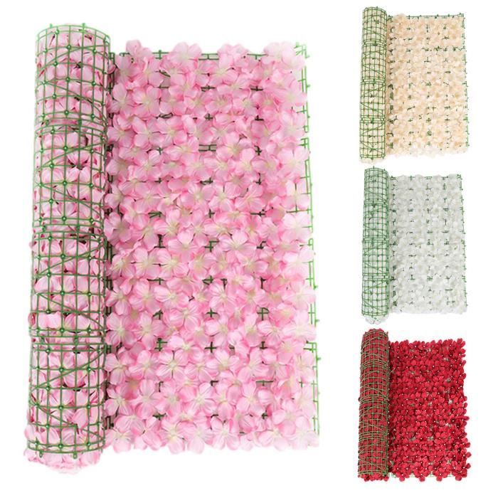 Rouleau De Clôture Lierre Artificiel 5m X 1m - Haute Densité, Résistant UV, Avec 50 Attaches - Pour Décoration Jardin, Intimité, Fêtes