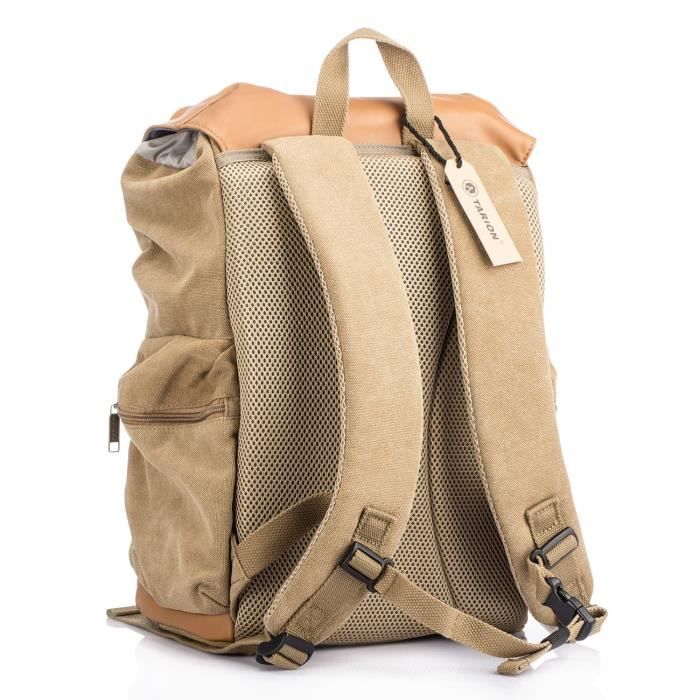 TARION Sac à Dos Appareil Photo - Compartiment Ordinateur 15.6" Housse Pluie
