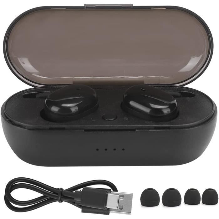 Écouteurs sans fil Q23 PRO Bluetooth 5.4 Sport Écouteurs étanches avec étui de charge sans fil, casque stéréo avec annulation du bruit casque Bulit dans le micro pour les sports de voyage