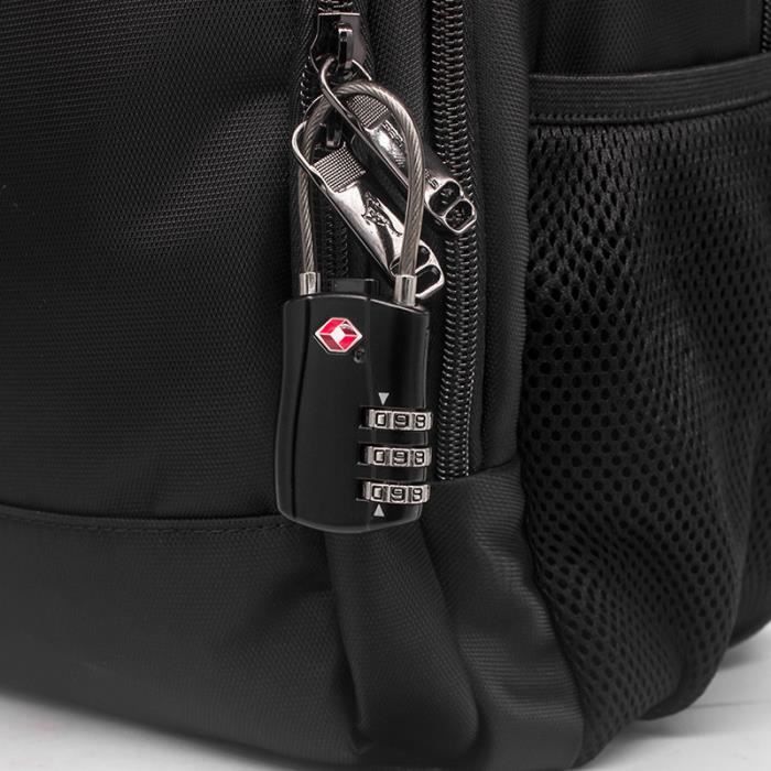 Serrure Valise TSA 3 Chiffres - Cadenas à Combinaison Pour Bagages, Alliage Zinc