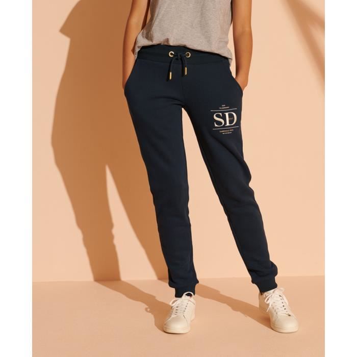 Pantalon de jogging femme Superdry Established bleu marine