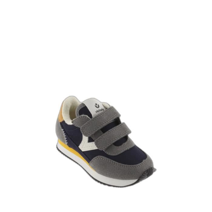 Basket enfant Victoria Astro Kids gris jaune Jogger en nylon avec fermeture double scratch Gris jaune Cdiscount Chaussures