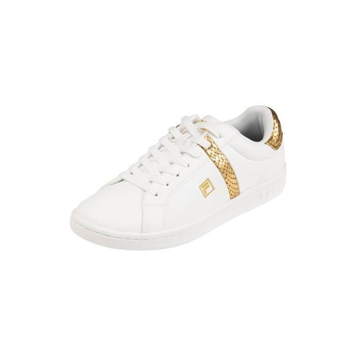 Baskets femme FILA Crosscourt 2 F Blanc Or Silhouette de tennis classique Confortable et durable White gold Cdiscount Chaussures