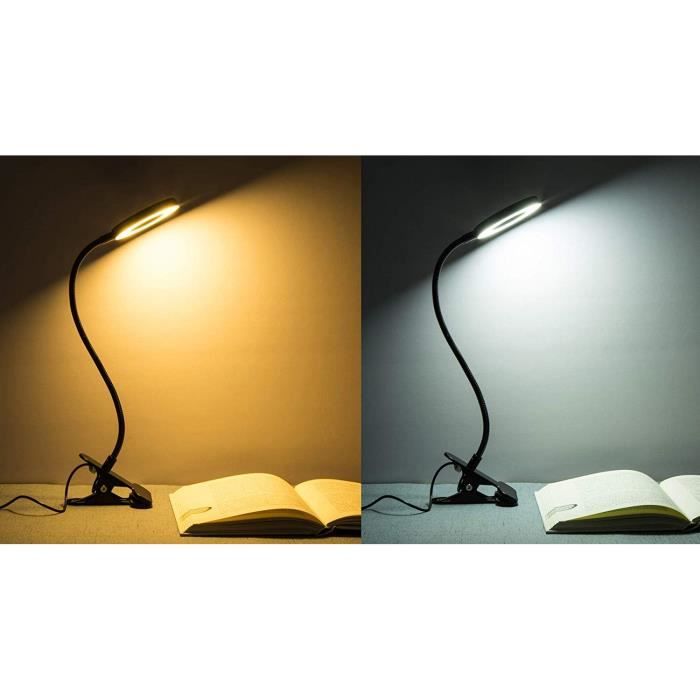 Lampe De Bureau LED LIHAO - Blanc Chaud 3000K, Intensité Réglable, Tête Orientable - 5W - 5