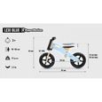 HyperMotion Draisienne Bois pour Enfant  Charge Max 35 Kg - Vélo d'Equilibre avec Siège Réglable - Léger 2,2kg - Roues 12" - Bleue-2