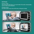 Letouch Babyphone, Moniteur pour bébé avec écran LCD 3,5 ", appareil photo numérique, vision nocturne infrarouge, berceuses-2