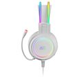 Casque Gaming Mars Gaming MHRGB Blanc - Microphone Professionnel - Son Spatial - Éclairage RGB Flow-2