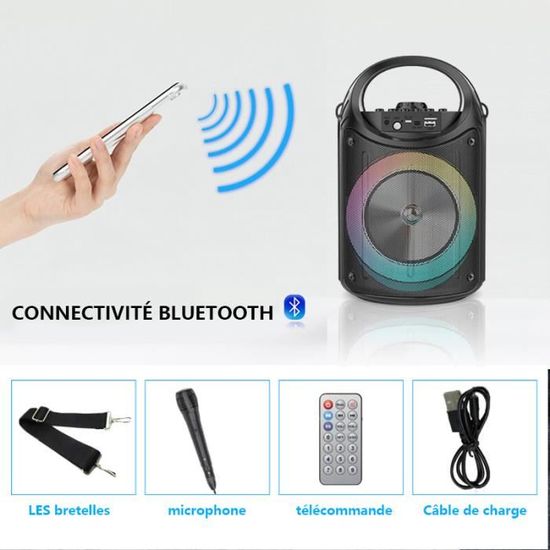 Enceinte nomade,Haut-parleur Bluetooth portable Mini Caixa De Som caisson  De basses Bluetooth salon Bluetooth Altavoz - 5W White[C3] - Cdiscount TV  Son Photo