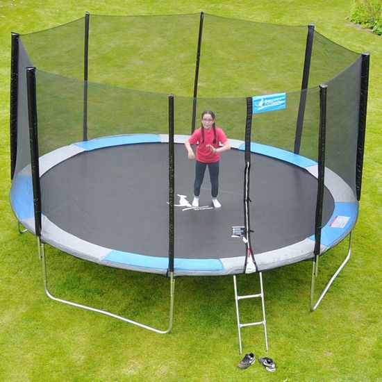 Kangui Ø430cm RALLI échelle Ø300 bâche et kit ancrage Ø250 Trampoline Rond avec Filet Ø360 Kangui Ø430cm RALLI échelle Ø300 bâche et kit ancrage Ø250 Trampoline Rond avec Filet Ø360
