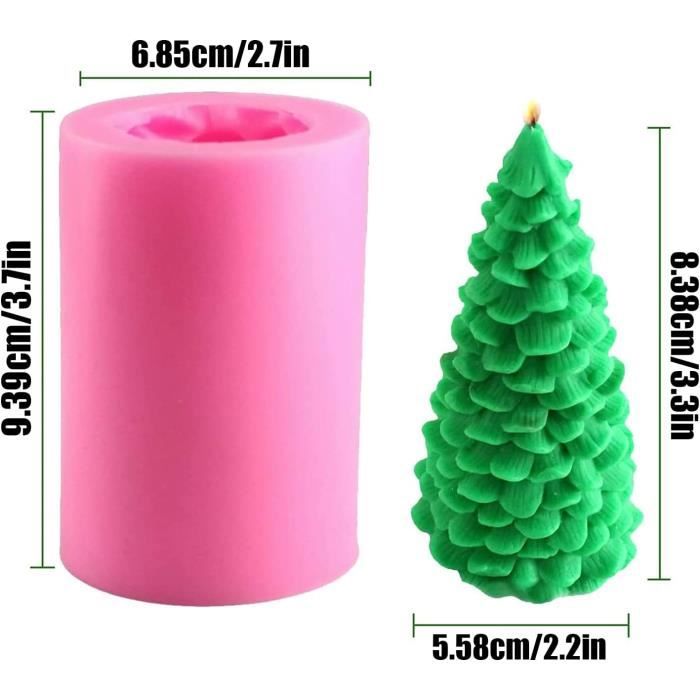 Moules à Bougies Silicone Sapin De Noël Et Pommes De Pin - Pour Bougies Parfumées DIY