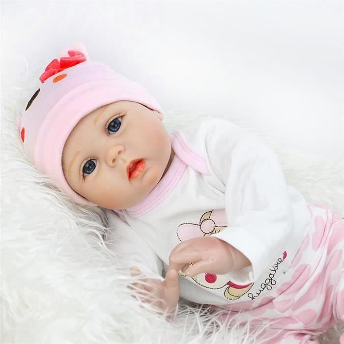 Acheter Nouvelle poupée renaissance bébé 55 cm poupée en caoutchouc  complète peut être sous-marine jouet accompagnant la poupée
