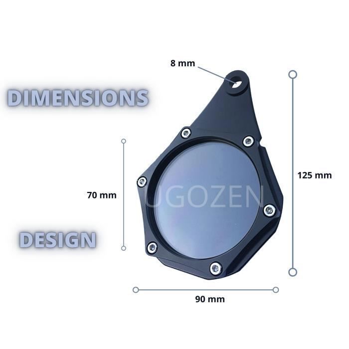 FROMCEO Porte-Vignette Moto Alliage Métallique - Porte-Carte Scooter Extérieur, Design Élégant Argent/Noir