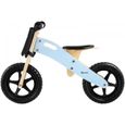 HyperMotion Draisienne Bois pour Enfant  Charge Max 35 Kg - Vélo d'Equilibre avec Siège Réglable - Léger 2,2kg - Roues 12" - Bleue-3