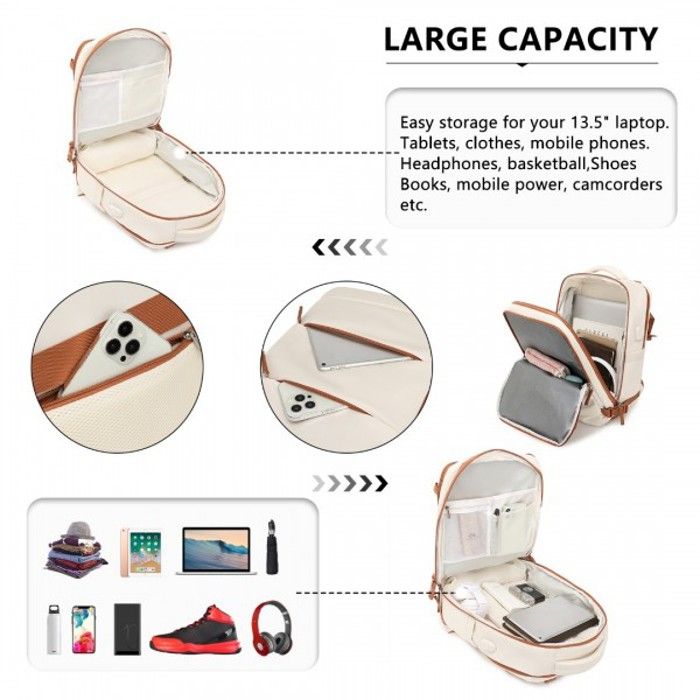 Kono Sac Dos de Voyage 42x30x20 cm Bagage Cabine pour Avion