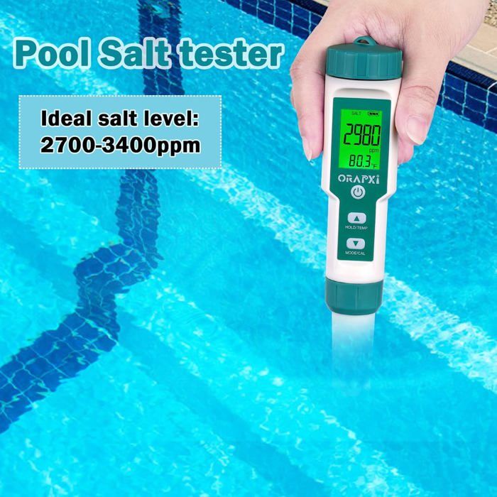 Testeur de sel de piscine ORAPXI Testeur de pH et de sel Testeur — free download