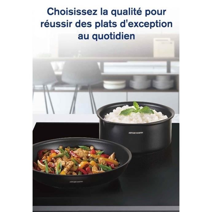 Set De 2 Poêles Anti-adhésives En Aluminium - Poignée Amovible - Compatible Induction Et Four - SITRAM