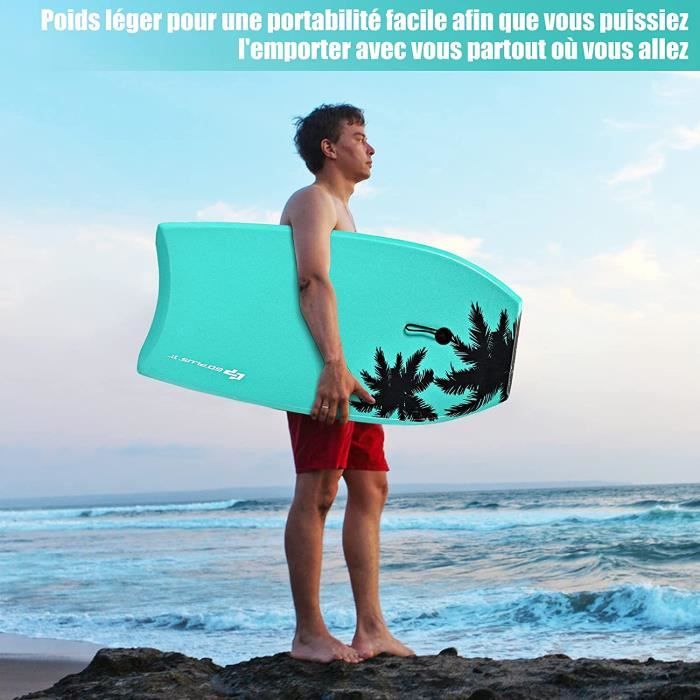 GOOHOCHY Bodyboard Gonflable Pour Adultes – En Tissu Oxford, Léger, Avec Poignées, Pour Plage Et Activités Nautiques
