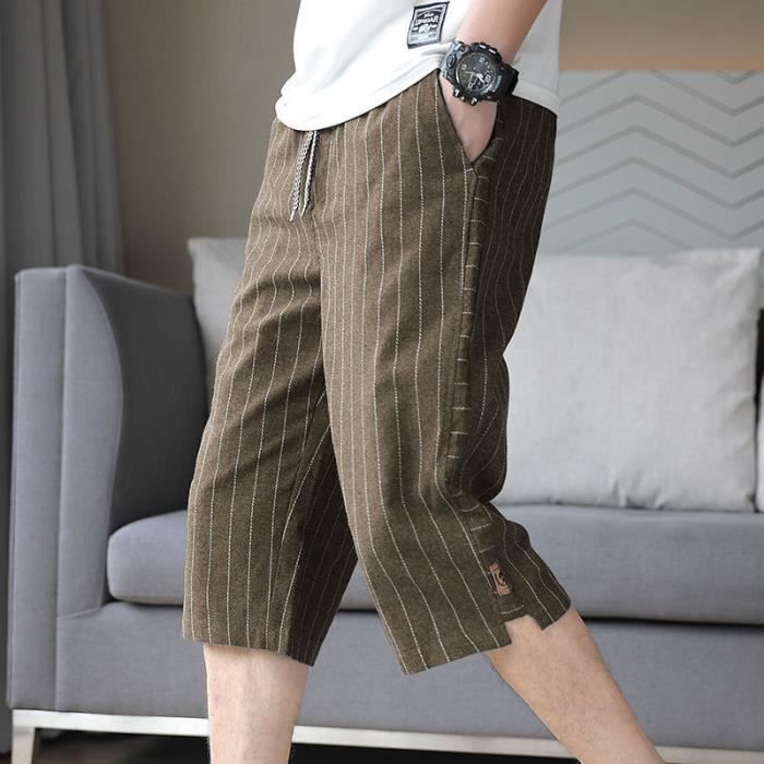 Pantacourt homme lin sales