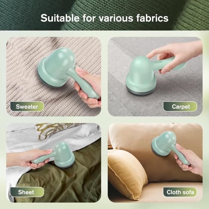 Rasoir Anti-Bouloches Électrique Rechargeable - 3W, 2 Lames, Pour Vêtements, Canapé, Couvertures