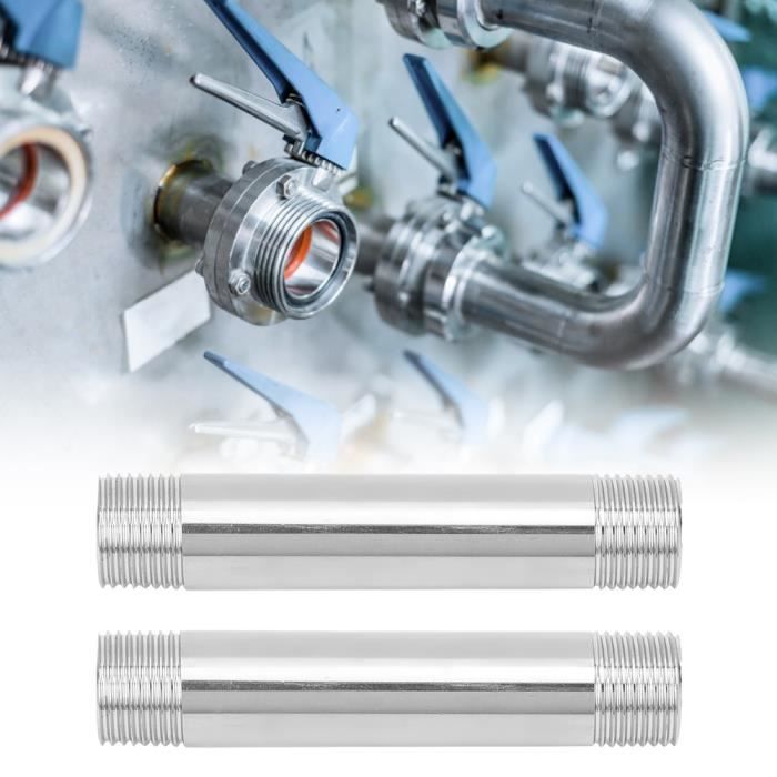 Lot De 4 Raccords En Acier Inoxydable Pour Tuyau Ondulé DN20 - Filetage G1, Joint étanche, Pour Plomberie Et Solaire