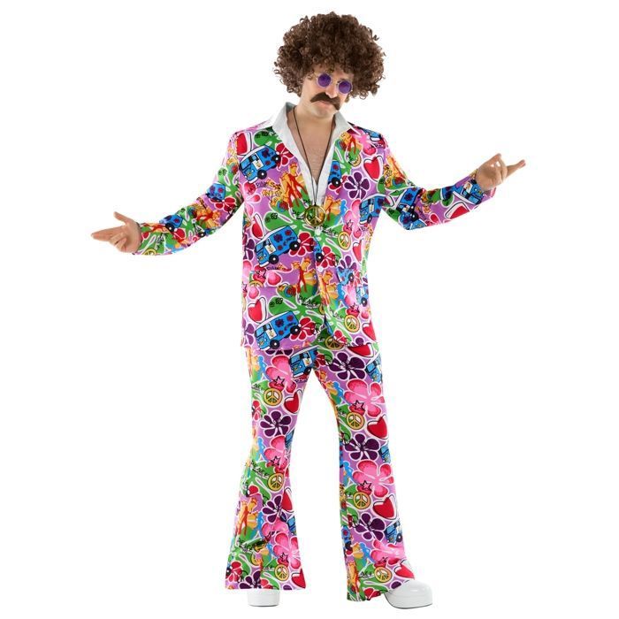 Déguisement couple hippie - Année 60 - Costume couple disco Déguisement couple hippie - Année 60 - Costume couple disco