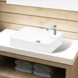 #NEW#7766Joli Lavabo de salle de bain Vasque à Poser Moderne Haut de gamme - Lavabo à trou pour robinet Lave-Mains céramique Blanc p-0