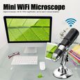 Microscope sans fil Microscope Numérique WiFi USB Grossissement 50-1000X 8 LED Lumière pour Carte de Circuit Inspection HB052-0