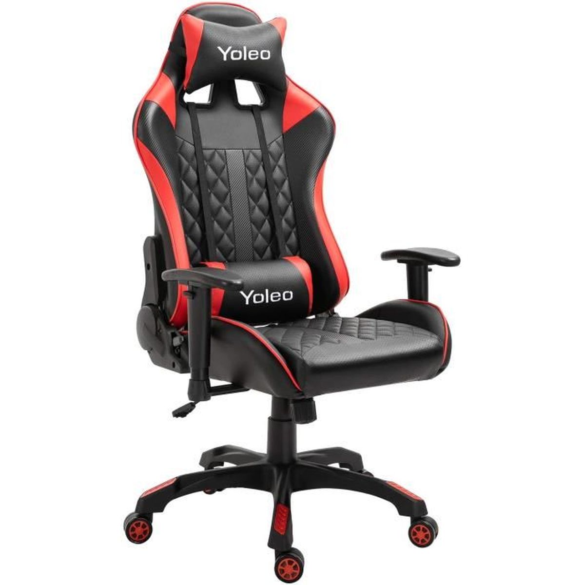 Chaise De Bureau Gaming Fauteuil Ergonomique Avec Coussins Rouge Achat Vente Chaise De Bureau Soldes Sur Cdiscount Des Le 20 Janvier Cdiscount