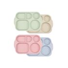 Lot De 4 Assiettes Pour Enfants 5 Compartiments - Assiettes Plates Divisées Incassables Réutilisables - Camping Micro-ondes