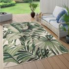 Paco Home Tapis Exterieur Terrasse Salon Cuisine Motif Boho Jungle Motif Palmiers Vert 100x200 cm