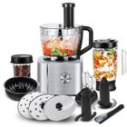 SNDOAS Robot multifonction,robot de cuisine,Inox,11 en 1,1100W ,Batteur,Extrateur de Jus,Mixeur,Blender