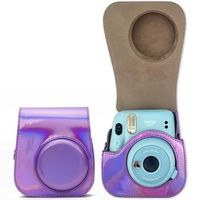 mini 11 éclair violet - sac à bandoulière en cuir PU pour appareil photo Instax Mini 11, accessoire de protec