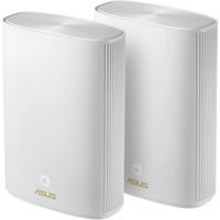 ASUS ZenWiFi XP4 Blanc - Pack de 2 - Systeme Wi-FI 6 AX CPL Hybride Mesh, Double-Bande, 1800 Mbit/s, 400m2, AiProtection avec