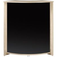 Meuble Comptoir Meuble Bar 96 cm Face Noire 3 Niches 96,7 x 104,8 x 44,9 cm - Blanc - L 96.7 x l 44.9 x H 104.8 cm