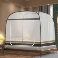 Tente moustiquaire pour lit king size une touche carrée 2 places tentes pliantes portables accessoires de chambre prévention des