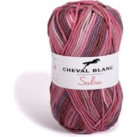 Laines Cheval Blanc - SALSA JACQUARD pelote de fil à tricoter été 60% coton 40% acrylique 50g - Fil d'été pour créer de jolis imprim