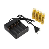 3.7V 18650 9800mah Batteries rechargeables de Li-ion(4PCS), Batteries pour la banque de puissance de torche de lampe-torche de LED