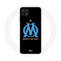 Coque pour Samsung Galaxy A22 5G Logo Olympique de Marseille Fond Noir