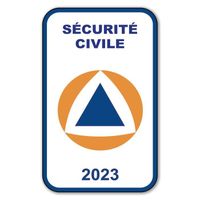 Autocollant Sticker - Vignette Caducée 2023 pour Pare Brise en Vitrophanie - V16 Sécurité Civile 