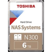 Toshiba N300 6 To NAS 3.5 SATA Disque Dur Interne. Fonctionnement 24/7, parfait pour NAS de 1 a 8 baies, 256 Mo de memoire ca
