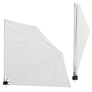 PARASOL Parasol mural protection du soleil polyester 160 cm x 160 cm blanc