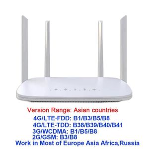 MODEM - ROUTEUR Version asiatique - Modem réseau sans fil IMEI CPE, carte EpiCard, routeur, point d'accès Wifi 4G, 32 utilisa