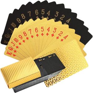 TAPIS DE JEU DE CARTE 2 Jeux De Cartes À Jouer, 24K Foil Cartes De Poker