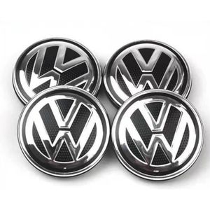 4pcs x 60mm Roues modifiées bleu Logo Jante Cache Moyeu Centre De Roue  Piqûres Emblème pour Volkswagen