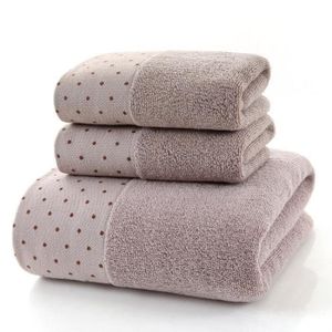 3 pces Set de luxe en coton à rayures velours Feel gris argent main de bain drap de serviettes